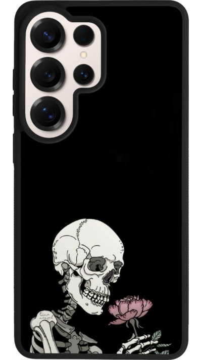 Samsung Galaxy S26 Ultra Case Hülle - Silikon schwarz Halloween 2023 rose and skeleton