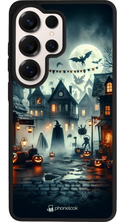 Samsung Galaxy S26 Ultra Case Hülle - Silikon schwarz Halloween Spukstadt