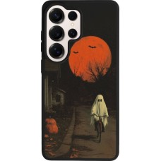 Samsung Galaxy S26 Ultra Case Hülle - Silikon schwarz Halloween 2025 Ghost on a bicycle