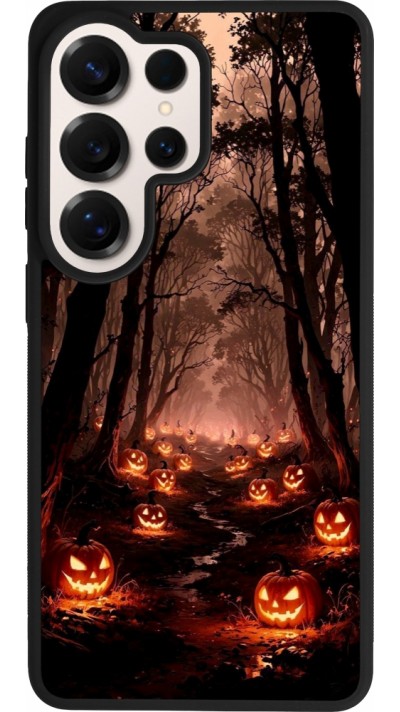 Samsung Galaxy S26 Ultra Case Hülle - Silikon schwarz Halloween 2025 Road of Terrifying Pumpkins