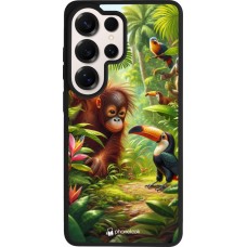 Coque Samsung Galaxy S26 Ultra - Silicone rigide noir Jungle Tropicale Tayrona