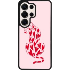 Samsung Galaxy S26 Ultra Case Hülle - Silikon schwarz Leopard with hearts 2026