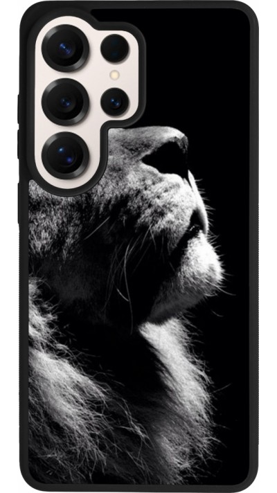 Samsung Galaxy S26 Ultra Case Hülle - Silikon schwarz Lion looking up