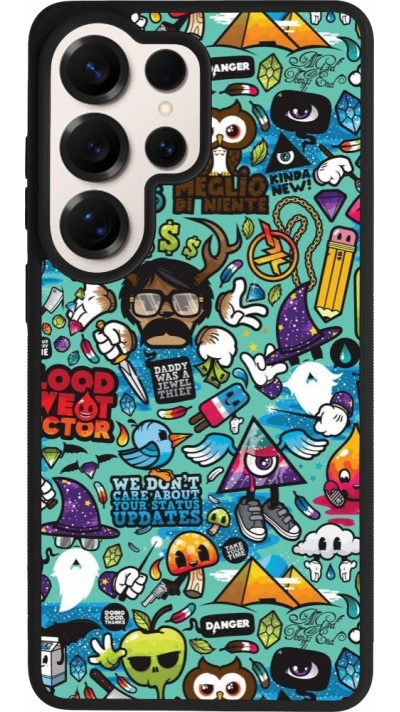 Samsung Galaxy S26 Ultra Case Hülle - Silikon schwarz Mixed Cartoons Turquoise