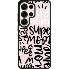 Coque Samsung Galaxy S26 Ultra - Silicone rigide noir Mom 2024 Super mom