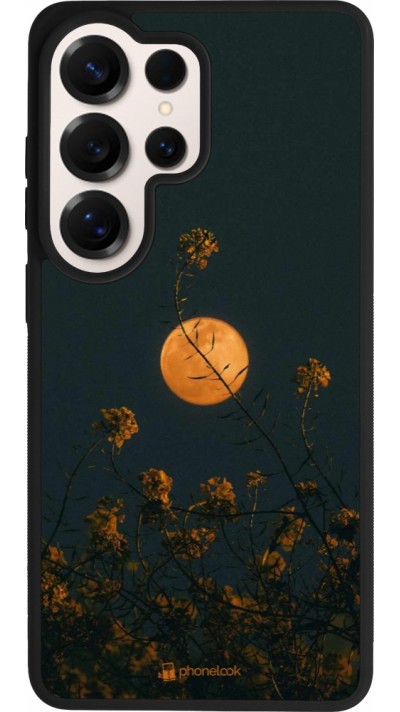 Coque Samsung Galaxy S26 Ultra - Silicone rigide noir Moon Flowers