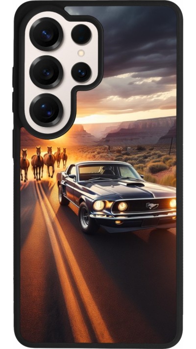 Coque Samsung Galaxy S26 Ultra - Silicone rigide noir Mustang 69 Grand Canyon