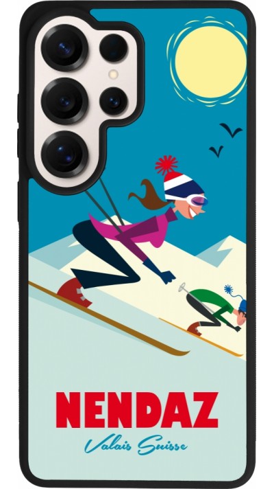 Coque Samsung Galaxy S26 Ultra - Silicone rigide noir Nendaz Ski Downhill