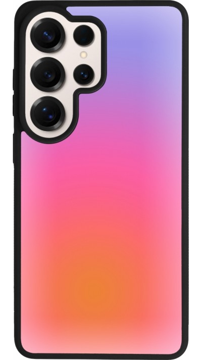 Coque Samsung Galaxy S26 Ultra - Silicone rigide noir Orange Pink Blue Gradient
