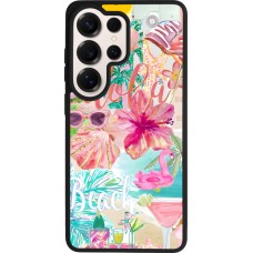 Coque Samsung Galaxy S26 Ultra - Silicone rigide noir Preppy Collage Aloha