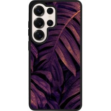 Samsung Galaxy S26 Ultra Case Hülle - Silikon schwarz Purple Light Leaves
