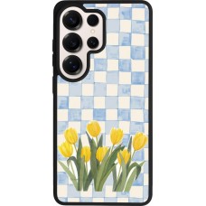 Coque Samsung Galaxy S26 Ultra - Silicone rigide noir Blue vichy tulips 2026