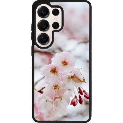 Coque Samsung Galaxy S26 Ultra - Silicone rigide noir Cherry tree Spring 2026