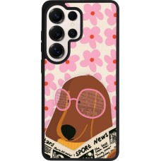 Coque Samsung Galaxy S26 Ultra - Silicone rigide noir Dog with newspaper 2026