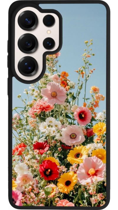 Samsung Galaxy S26 Ultra Case Hülle - Silikon schwarz Spring flowers 2026