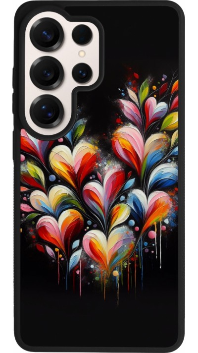 Samsung Galaxy S26 Ultra Case Hülle - Silikon schwarz Valentin 2024 Schwarzes Herz Abstrakt