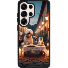 Samsung Galaxy S26 Ultra Case Hülle - Silikon schwarz Valentin 2024 Hund & Katze Kerzenlicht
