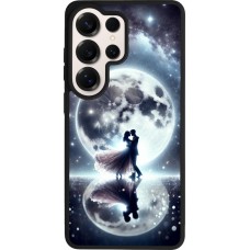 Coque Samsung Galaxy S26 Ultra - Silicone rigide noir Valentine 2024 Love under the moon