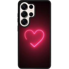 Samsung Galaxy S26 Ultra Case Hülle - Silikon schwarz Valentine 2023 single neon heart