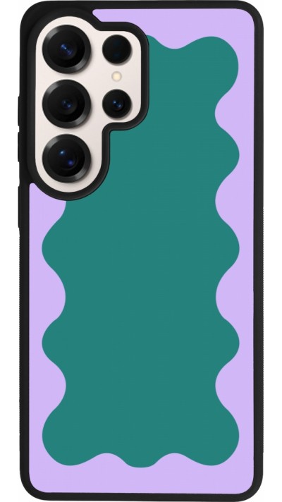 Samsung Galaxy S26 Ultra Case Hülle - Silikon schwarz Wavy Rectangle Green Purple
