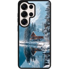 Coque Samsung Galaxy S26 Ultra - Silicone rigide noir Winter 25 Winter house forest day