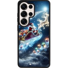 Coque Samsung Galaxy S26 Ultra - Silicone rigide noir Noël 2023 Père Noël enchanté