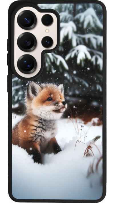 Samsung Galaxy S26 Ultra Case Hülle - Silikon schwarz Weihnachten 2023 Fuechslein Tanne