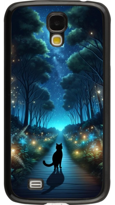 Samsung Galaxy S4 Case Hülle - Schwarze Katze Spaziergang