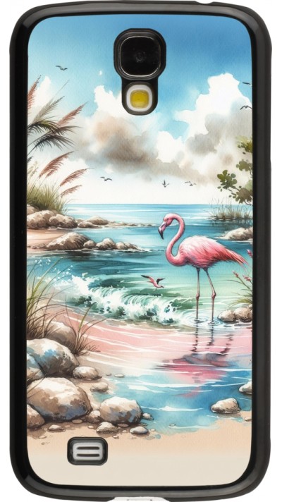 Samsung Galaxy S4 Case Hülle - Flamingo Aquarell