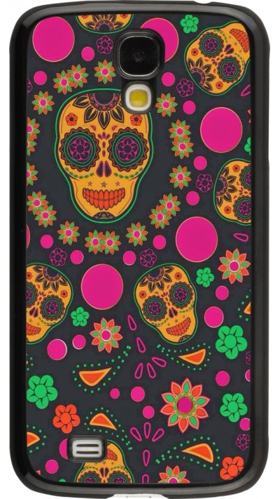 Samsung Galaxy S4 Case Hülle - Halloween 22 colorful mexican skulls