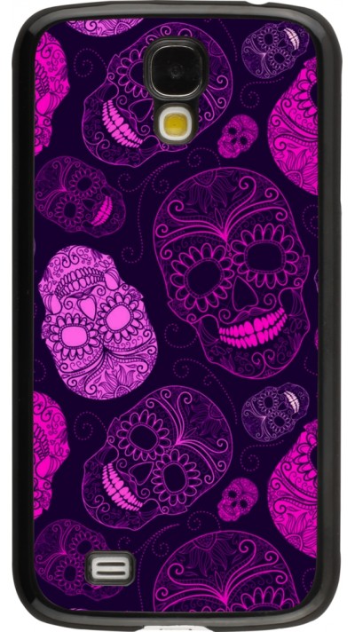 Samsung Galaxy S4 Case Hülle - Halloween 2023 pink skulls