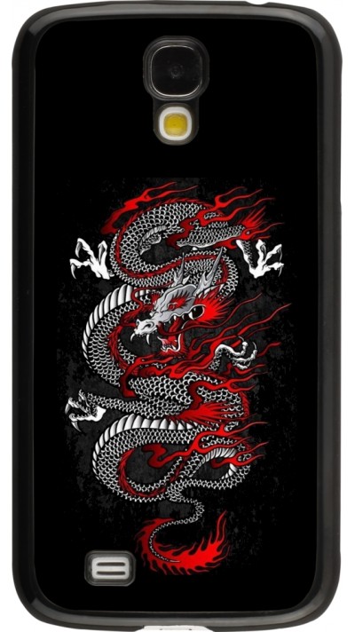 Samsung Galaxy S4 Case Hülle - Japanese style Dragon Tattoo Red Black