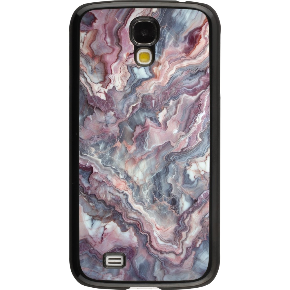 Samsung Galaxy S4 Case Hülle - Violetter silberner Marmor