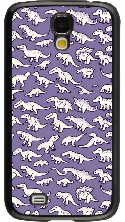 Samsung Galaxy S4 Case Hülle - Mini-Dino-Muster violett