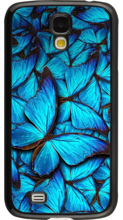 Coque Samsung Galaxy S4 - Papillon - Bleu