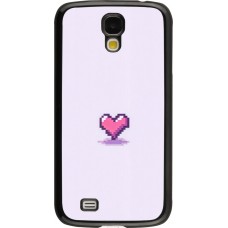Coque Samsung Galaxy S4 - Pixel Coeur Violet Clair