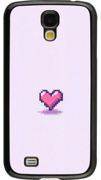 Coque Samsung Galaxy S4 - Pixel Coeur Violet Clair
