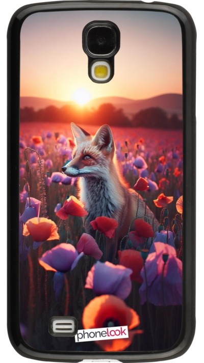 Samsung Galaxy S4 Case Hülle - Purpurroter Fuchs bei Dammerung