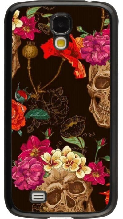 Coque Samsung Galaxy S4 - Skulls and flowers