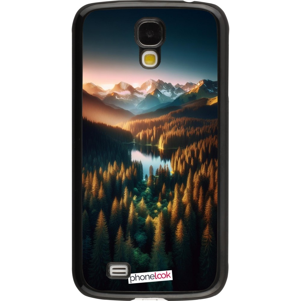 Samsung Galaxy S4 Case Hülle - Sonnenuntergang Waldsee