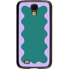 Samsung Galaxy S4 Case Hülle - Wavy Rectangle Green Purple