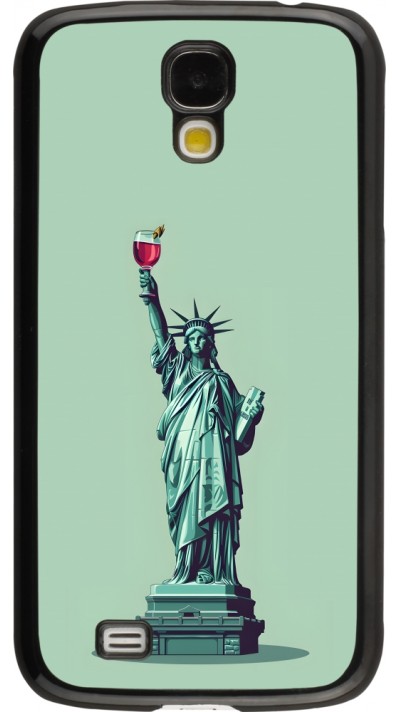 Samsung Galaxy S4 Case Hülle - Freiheitsstatue mit einem Glas Wein