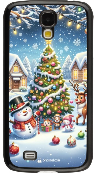 Coque Samsung Galaxy S4 - Noël 2023 bonhomme de neige et sapin