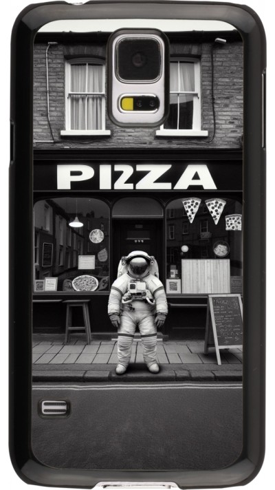Samsung Galaxy S5 Case Hülle - Astronaut vor einer Pizzeria
