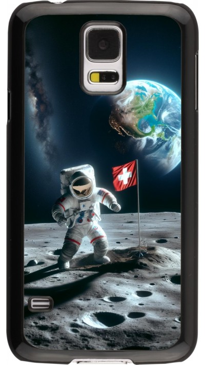 Samsung Galaxy S5 Case Hülle - Astro Schweiz auf dem Mond