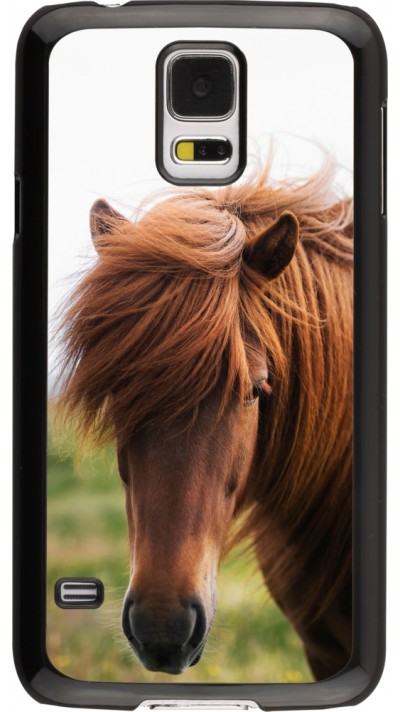 Coque Samsung Galaxy S5 - Autumn 22 horse in the wind