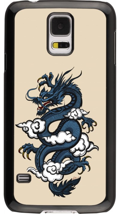 Samsung Galaxy S5 Case Hülle - Blue Dragon Tattoo