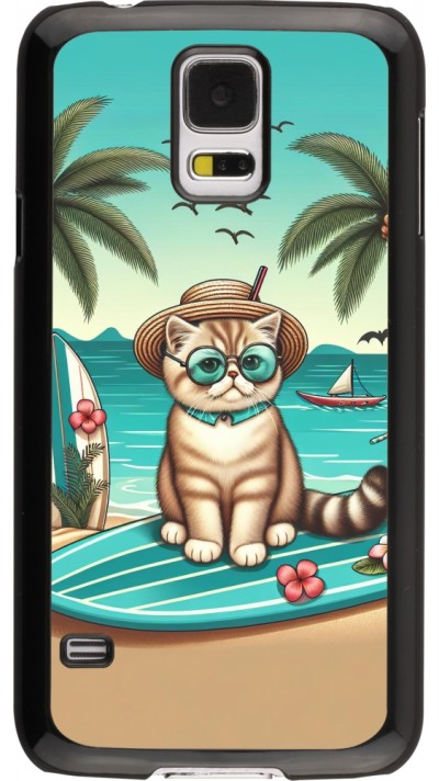 Samsung Galaxy S5 Case Hülle - Chat Surf Stil