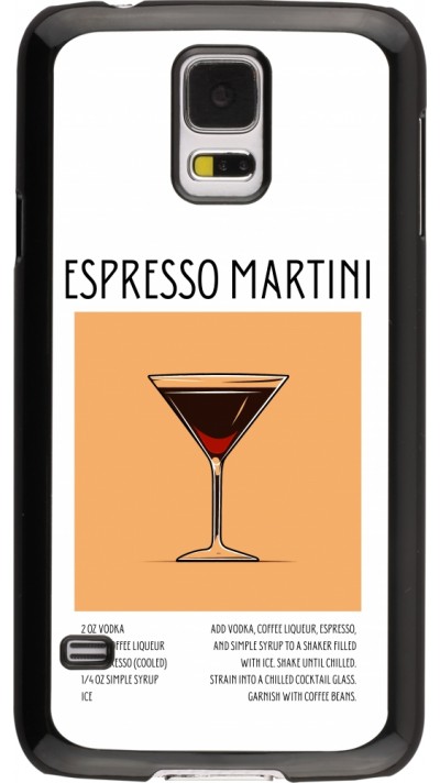Samsung Galaxy S5 Case Hülle - Cocktail Rezept Espresso Martini
