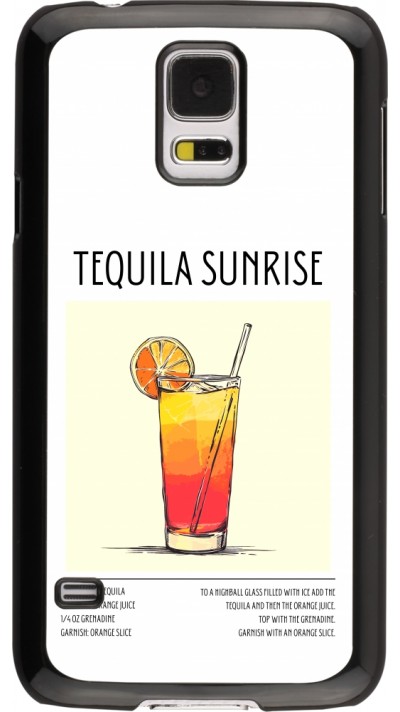 Samsung Galaxy S5 Case Hülle - Cocktail Rezept Tequila Sunrise